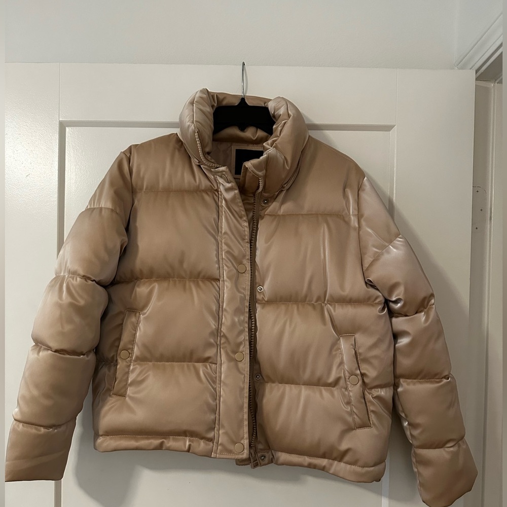 Forever 21 nude puffer jacket size S